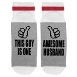 Load image into Gallery viewer, This Guy is one Awesome Husband Lumberjack Socks

