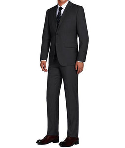 Charcoal Single Breasted, Notch Lapel Slim Fit Suit