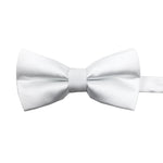 Load image into Gallery viewer, Pre-tied Solid Satin White Bow Tie 
