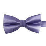 Load image into Gallery viewer, Pre-tied Solid Satin Lilac Bow Tie 
