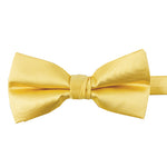 Load image into Gallery viewer, Pre-tied Solid Satin Yellow Bow Tie 
