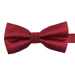 Load image into Gallery viewer, Pre-tied Solid Satin Red Bow Tie 
