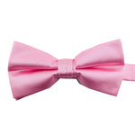 Load image into Gallery viewer, Pre-tied Solid Satin Light Pink Bow Tie 
