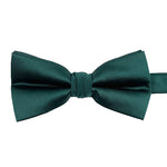 Load image into Gallery viewer, Pre-tied Solid Satin Dark Emerald Bow Tie 

