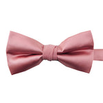 Load image into Gallery viewer, Pre-tied Solid Satin Rose Bow Tie 
