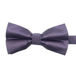 Load image into Gallery viewer, Pre-tied Solid Satin Mauve Bow Tie 
