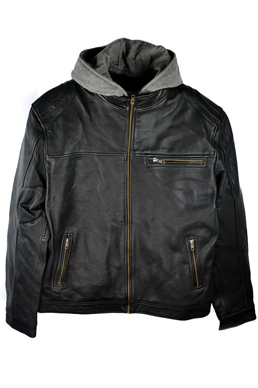 Genuine Sheepskin Black Leather Jacket