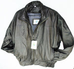 Load image into Gallery viewer, Single Collar Genuine Leather Bomber Jacket
