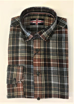 Load image into Gallery viewer, Camel Plaid, Buttoned Down Collar, Casual Shirt

