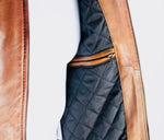 Charger l&#39;image dans la galerie, Men&#39;s Brown Genuine Leather Jacket
