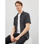 Load image into Gallery viewer, Black Printed Short Sleeve Shirt
