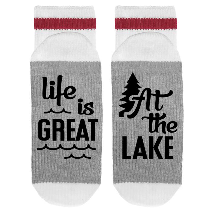 Life is Great at the Lake Lumberjack Socks 