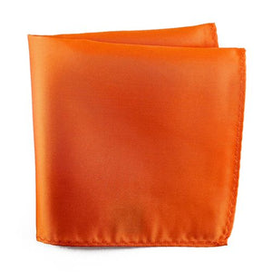 Orange 100% Microfiber Pocket Square. Matching Tie or Bow Tie  is available. 