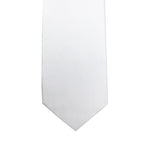 Charger l&#39;image dans la galerie, White Solid Satin 100% Microfiber Necktie.  Matching Pocket sold separately.
