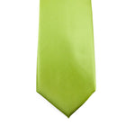 Charger l&#39;image dans la galerie, Lime Solid Satin 100% Microfiber Necktie.  Matching Pocket sold separately.
