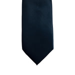 Charger l&#39;image dans la galerie, Black Solid Satin 100% Microfiber Necktie.  Matching Pocket sold separately.
