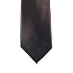 Charger l&#39;image dans la galerie, Brown Solid Satin 100% Microfiber Necktie.  Matching Pocket sold separately.
