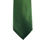 Charger l&#39;image dans la galerie, Green Solid Satin 100% Microfiber Necktie.  Matching Pocket sold separately.
