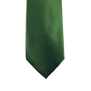 Green Solid Satin 100% Microfiber Necktie.  Matching Pocket sold separately.