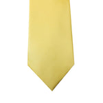 Charger l&#39;image dans la galerie, Yellow Solid Satin 100% Microfiber Necktie.  Matching Pocket sold separately.
