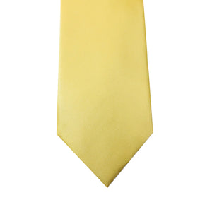 Yellow Solid Satin 100% Microfiber Necktie.  Matching Pocket sold separately.