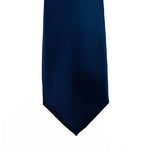 Load image into Gallery viewer, Navy Solid Satin 100% Microfiber Necktie.  Matching Pocket sold separately.

