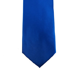 Royal Blue Solid Satin 100% Microfiber Necktie.  Matching Pocket sold separately.