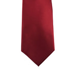 Charger l&#39;image dans la galerie, Red Solid Satin 100% Microfiber Necktie.  Matching Pocket sold separately.
