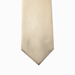 Charger l&#39;image dans la galerie, Ecru Solid Satin 100% Microfiber Necktie.  Matching Pocket sold separately.
