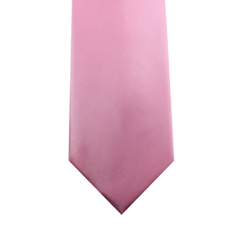 Light Pink Solid Satin 100% Microfiber Necktie.  Matching Pocket sold separately.