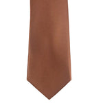 Charger l&#39;image dans la galerie, Bronze Solid Satin 100% Microfiber Necktie.  Matching Pocket sold separately.
