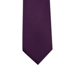 Load image into Gallery viewer, Plum Solid Satin 100% Microfiber Necktie.  Matching Pocket sold separately.
