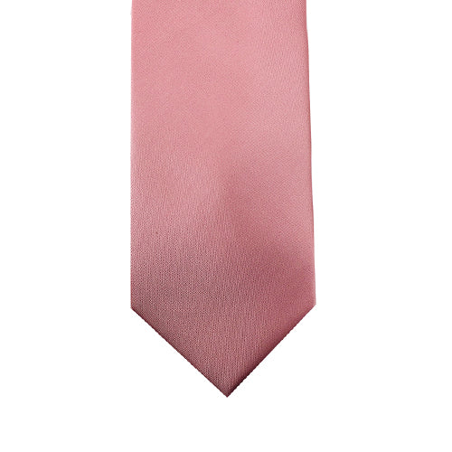 Rose Solid Satin 100% Microfiber Necktie.  Matching Pocket sold separately. 