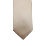 Charger l&#39;image dans la galerie, Champagne Solid Satin 100% Microfiber Necktie.  Matching Pocket sold separately.
