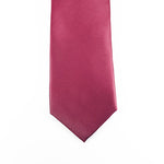 Charger l&#39;image dans la galerie, Dark Rose Solid Satin 100% Microfiber Necktie.  Matching Pocket sold separately.
