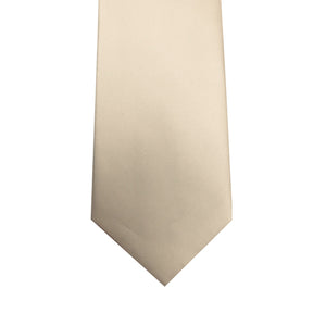 Ivory Solid Satin 100% Microfiber Necktie.  Matching Pocket sold separately.Ivory 