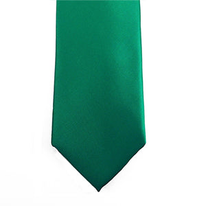 Emerald Solid Satin 100% Microfiber Necktie.  Matching Pocket sold separately.