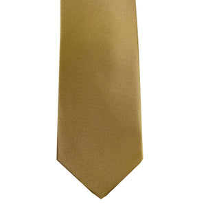 Light Gold Solid Satin 100% Microfiber Necktie.  Matching Pocket sold separately.