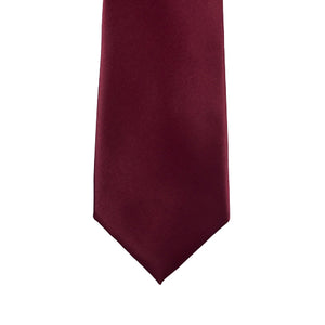 BSolid Satin 100% Microfiber Necktie. Matching Pocket sold separately.urgundy 