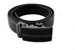 Load image into Gallery viewer, Black Genuine Leather Belt with Locking Buckle
