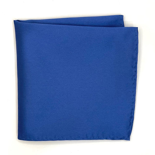 Mid Blue 100% Microfiber Pocket Square. Matching Tie or Bow Tie is available.