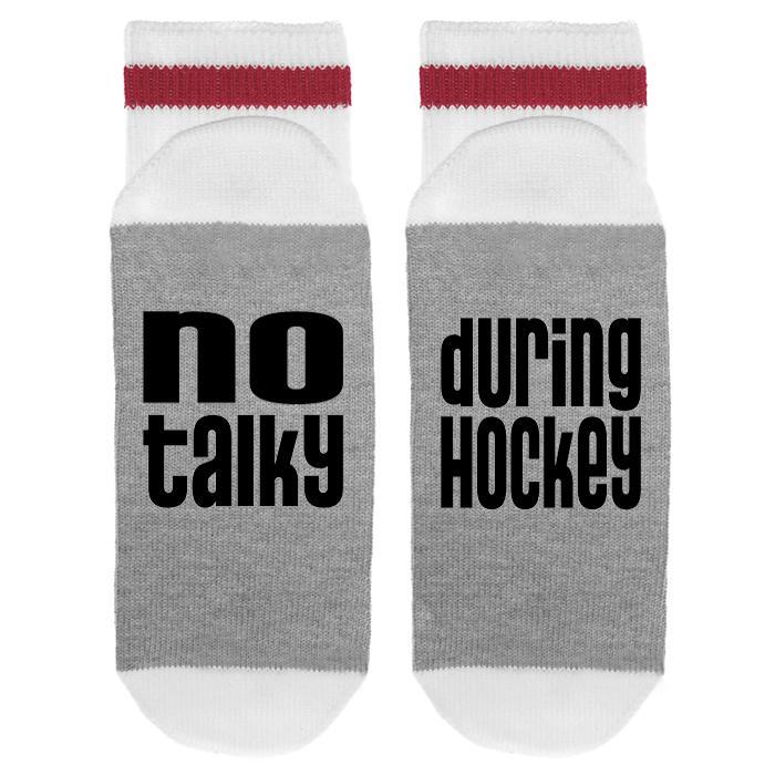 No talky during Hockey Lumberjack Socks 