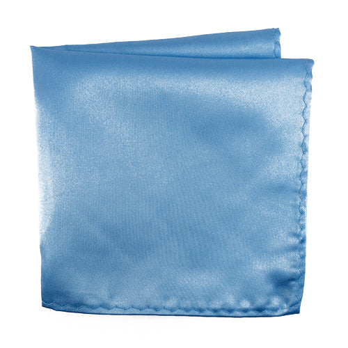 Blue 100% Microfiber Pocket Square. Matching Tie or Bow Tie is available.