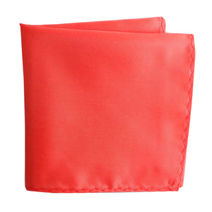 Coral 100% Microfiber Pocket Square. Matching Tie or Bow Tie is available.