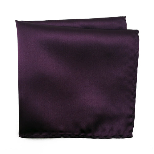 Plum 100% Microfiber Pocket Square. Matching Tie or Bow Tie  is available. 