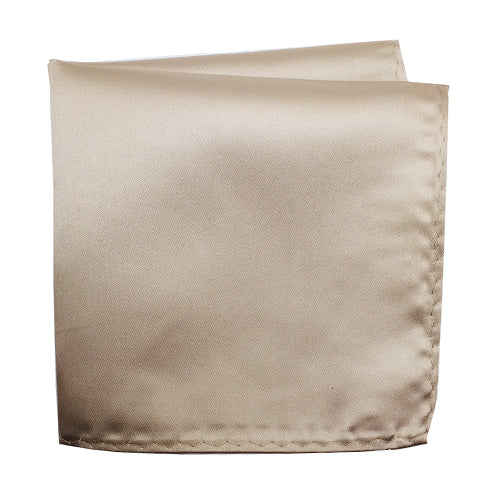 Champagne 100% Microfiber Pocket Square. Matching Tie or Bow Tie is available.