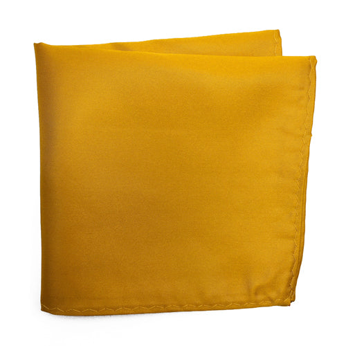 Gold 100% Microfiber Pocket Square. Matching Tie or Bow Tie is available.
