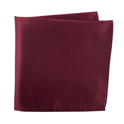 Burgundy 100% Microfiber Pocket Square. Matching Tie or Bow Tie is available.