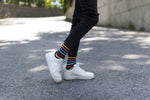 Charger l'image dans la galerie, Wow!! Fancy and royal, funny and cheerful, combine black and rainbow to add a stylish touch to your outfits. The socks' vibrant colors and black background are appropriate for both formal and informal occasions. You can wear them all day, every day.

Trendy, luxurious and comfortable they are also sweat-resistant and the breathable fabric keeps the feet warm and dry all day long while supporting your active and energetic lifestyle.&nbsp;

