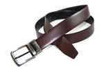 Load image into Gallery viewer, Leather Plain Reversible Belt, Black/Brown
